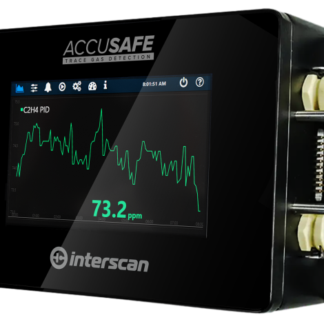 Interscan AccuSafe fix telepítésű gázbiztonsági monitorozó rendszer